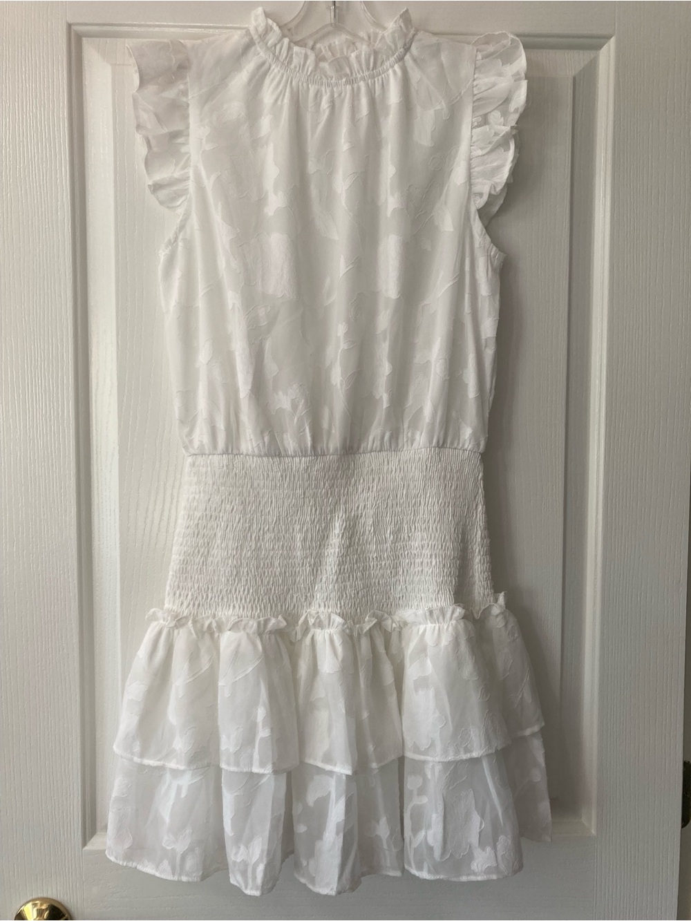 NWOT TCEC White Smocked Dress